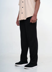 Men's Imported Plated Black Baggy Joggers