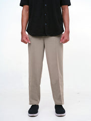 Men's Imported Plated Baige Baggy Joggers