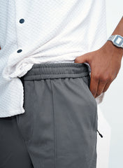 Men's Imported Plated Charcoal Baggy Joggers