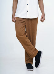Men's Imported Plated Brown Baggy Joggers