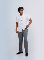 Men's Imported Plated Charcoal Baggy Joggers