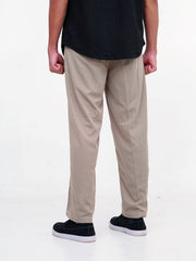 Men's Imported Plated Baige Baggy Joggers