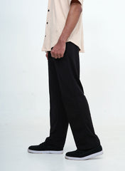 Men's Imported Plated Black Baggy Joggers