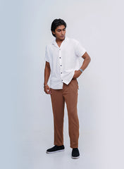 Men's Imported Plated Brown Baggy Joggers