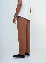 Men's Imported Plated Brown Baggy Joggers