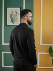 Urban Wolfs Imported Flex Lock Black Zipper Polo