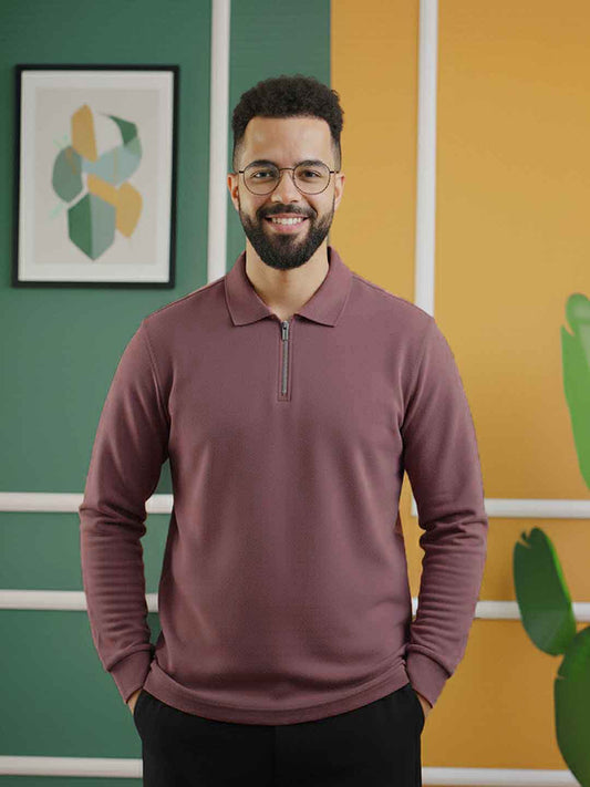 Urban Wolfs Imported Flex Lock Light Waze Zipper Polo