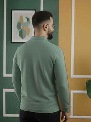 Urban Wolfs Imported Flex Lock Mint Zipper Polo