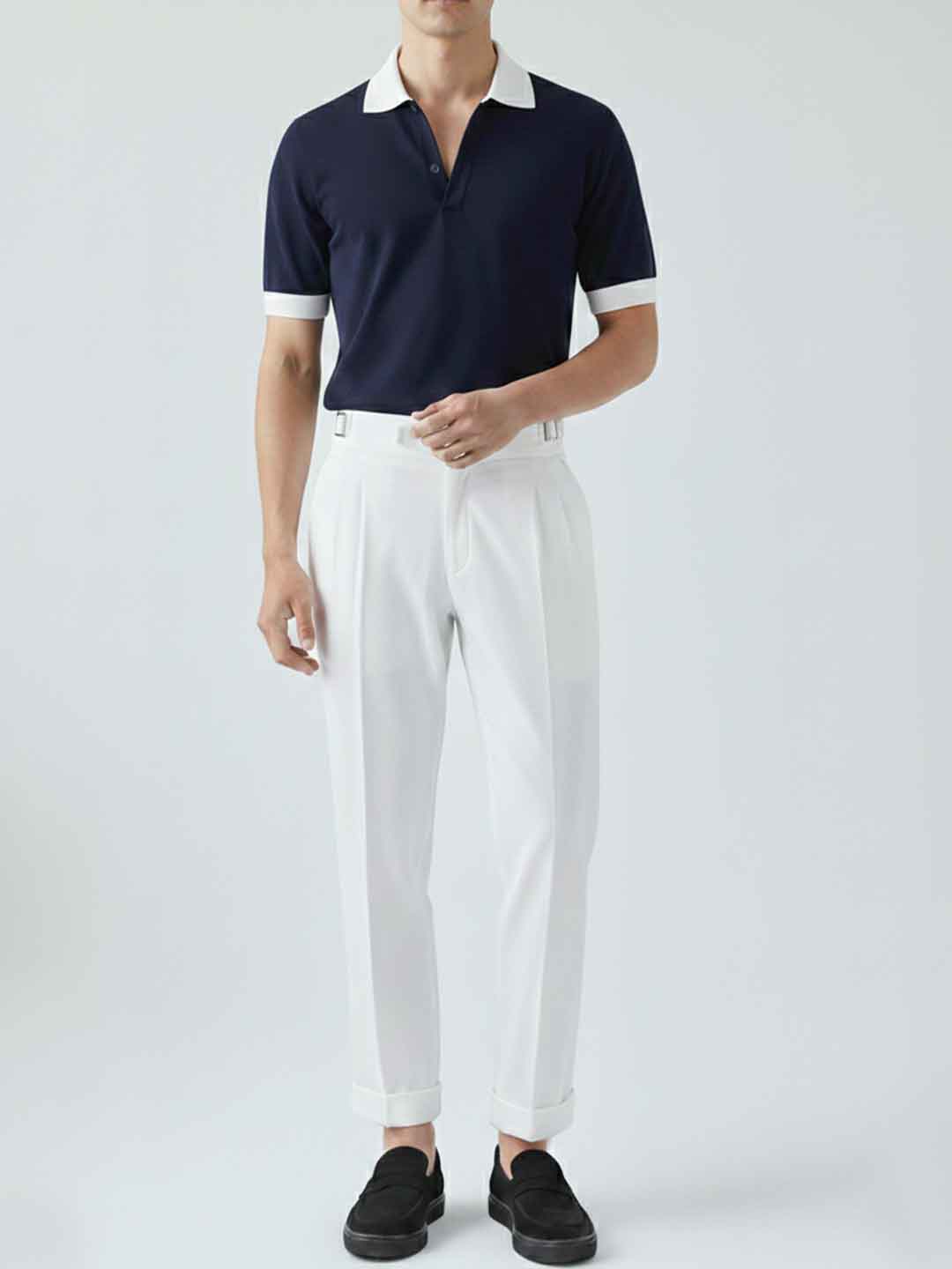 Urban Wolfs Double - Buckle Gurkha Pant Off White - URBAN WOLFS