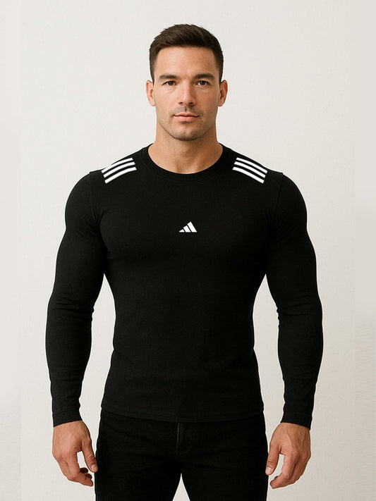 Men’s Premium Imported Dri - Fit Full Sleeve Black Shirt - URBAN WOLFS