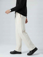 Men's Imported Loose Bottom Off White Trouser