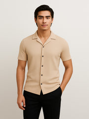 Men’s Luxury Imported Coat Collar Skin Shirt