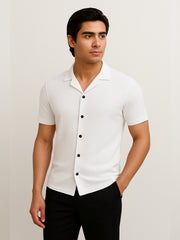 Men’s Luxury Imported Coat Collar White Shirt
