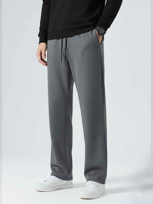 Men's Imported Loose Bottom Dark Grey Trouser