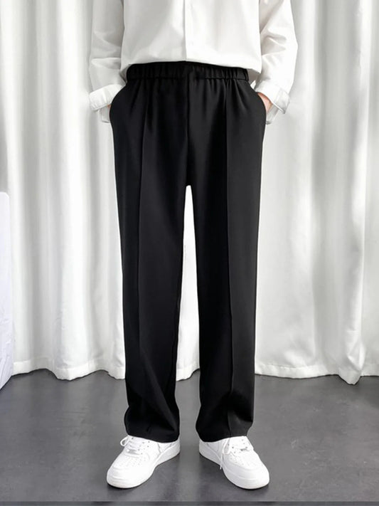 Men's Imported Plated Black Baggy Joggers