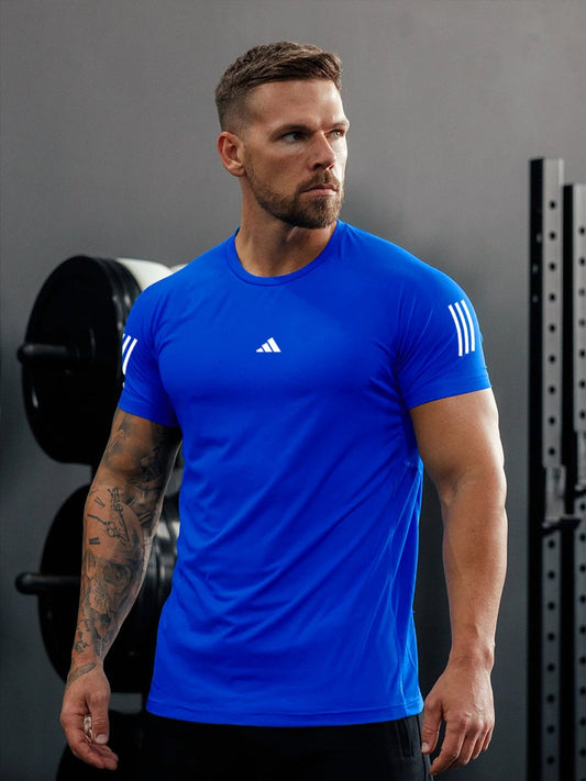 Men's Imported Mesh Dry - Fit Blue Tees - URBAN WOLFS