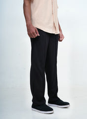 Men's Imported Plated Black Baggy Joggers