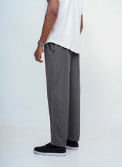 Men's Imported Plated Charcoal Baggy Joggers