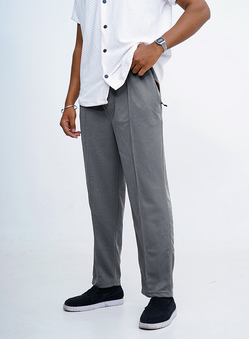 Men's Imported Plated Charcoal Baggy Joggers