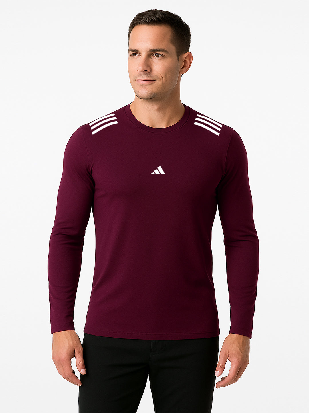Men’s Premium Imported Dri-Fit Full Sleeve Maroon Shirt