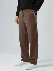 Men's Imported Loose Bottom Dark Brown Trouser