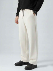Men's Imported Loose Bottom Off White Trouser
