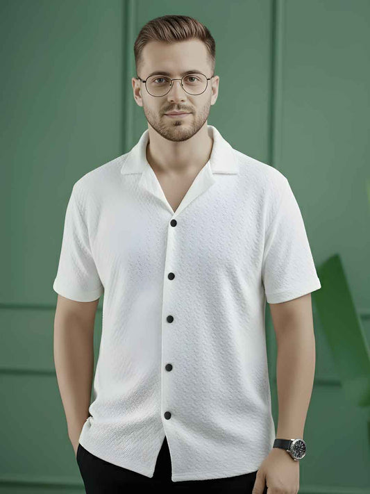 Men’s Luxury Imported Coat Collar White Shirt