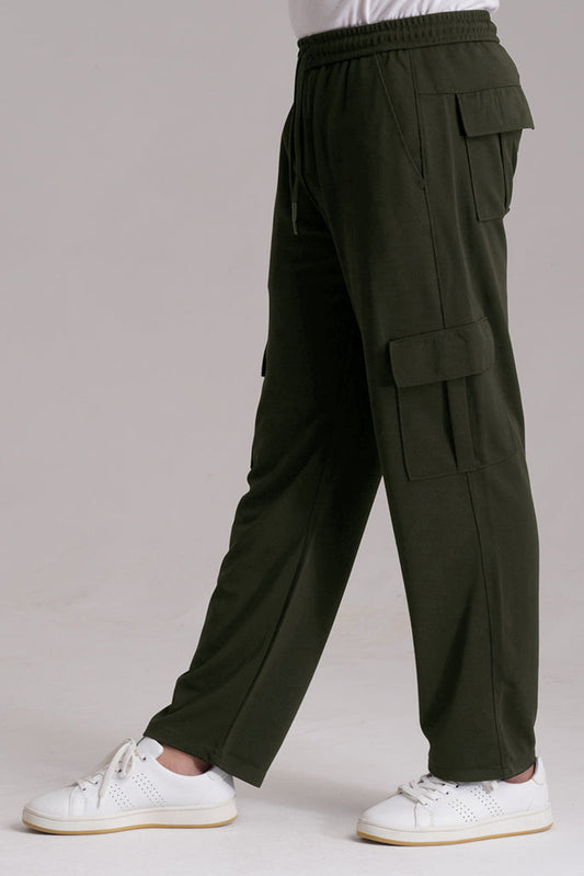 Imported Oversized Cargo Trouser - Olive