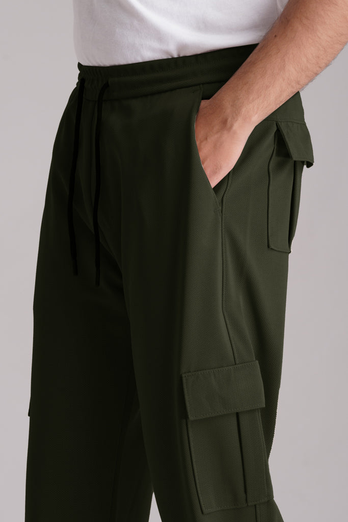 Imported Oversized Cargo Trouser - Olive