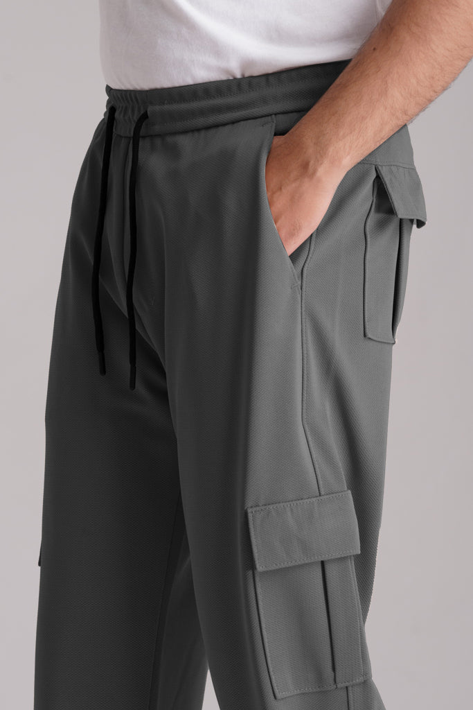 Imported Oversized Cargo Trouser - Charcoal