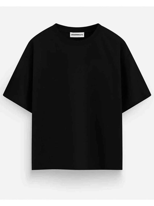 Urban Wolfs Imported Down Shoulder Solid Tee Shirt - URBAN WOLFS