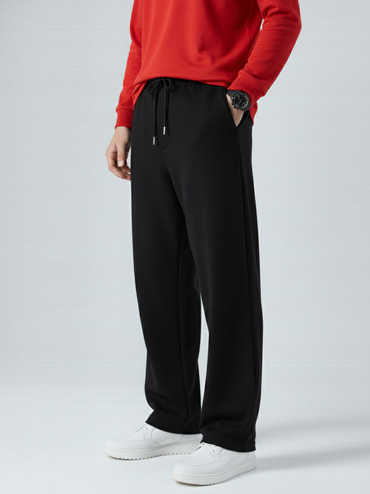 Men's Imported Loose Bottom Black Trouser