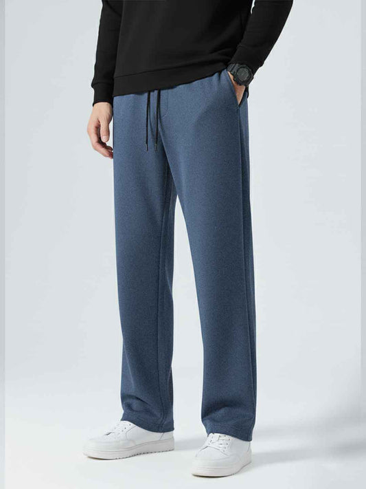 Men's Imported Loose Bottom Steal Blue Trouser
