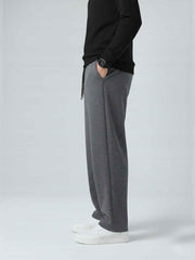 Men's Imported Loose Bottom Dark Grey Trouser