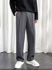 Men's Imported Plated Charcoal Baggy Joggers
