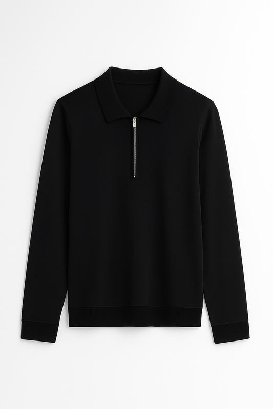 Urban Wolfs Imported Flex Lock Black Zipper Polo