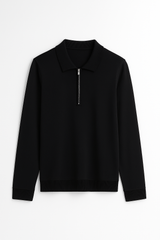 Urban Wolfs Imported Flex Lock Black Zipper Polo