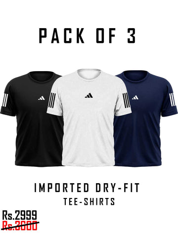 Pack of 3 Imported Dry-fit Shirts