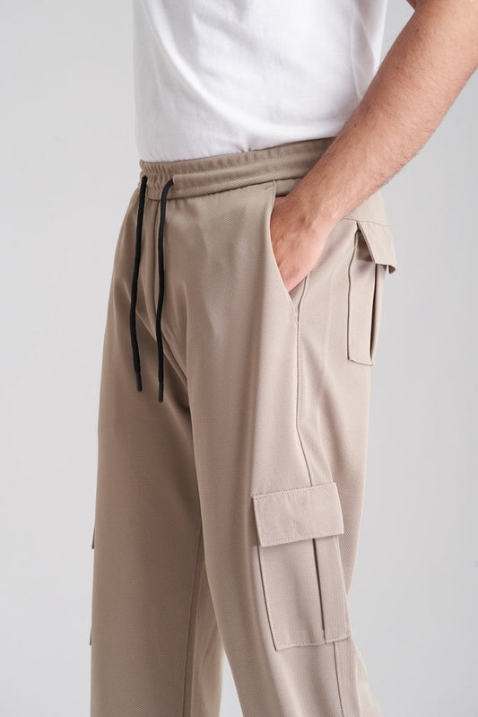 Imported Oversized Cargo Trouser -  Baige